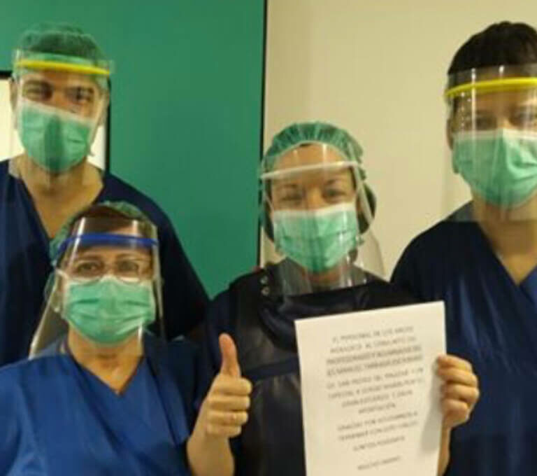 ENTREGA MATERIAL SANITARIO IMPRESO EN 3D