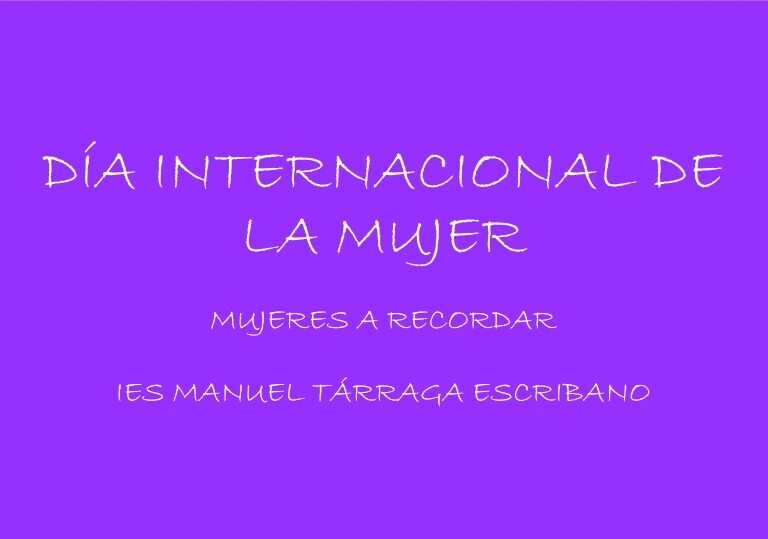 8M DÍA INTERNACIONAL DE LA MUJER