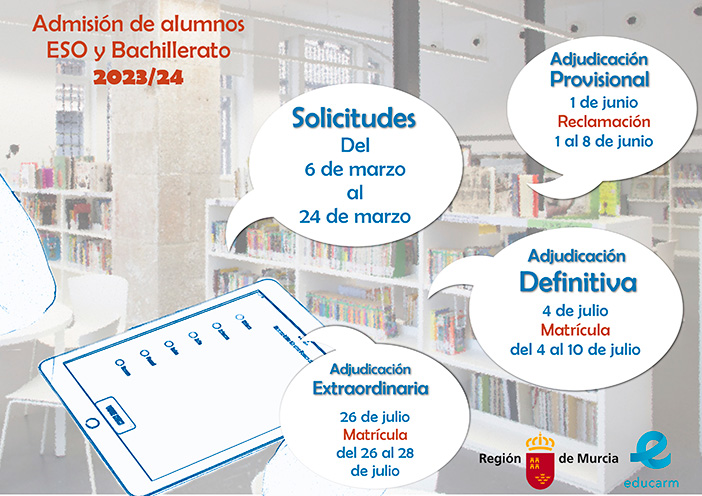ADMISIÓN ESO Y BACHILLERATO CURSO 2023-2024